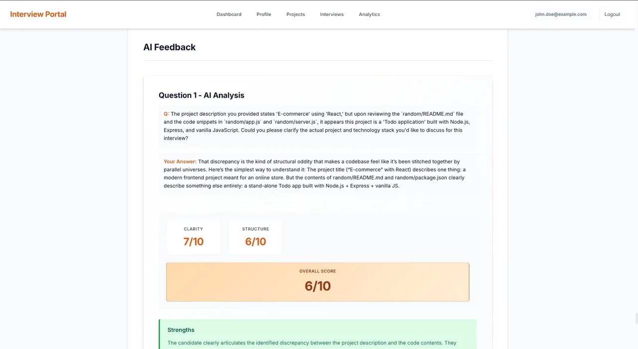 AI Interview Portal